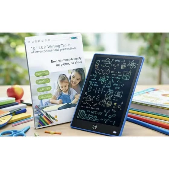 Tablete de Escrita LCD Infantil 8.5 /10Polegadas Caneta StylusDesenho，Educativo Reutilizável