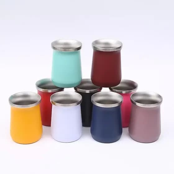 COPO CUIA TEMICA DE INOX PARA ENTRE OUTRAS BEBIDAS, PAREDE DUPLA 240ML