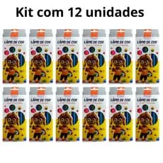 Kit 12 Caixas Lápis De Cores BRW 12 Cores