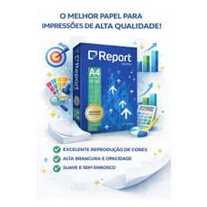 Papel Sulfite A4  75g/m² – Resma com 500 Folhas - Report Suzano