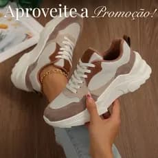Tênis Feminino Sneaker Tratorado Plataforma Confortável Resistente Qualidade Premium