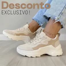 Tênis Feminino Tratorado Plataforma Casual Look Moderno Resistente Durável Confortável
