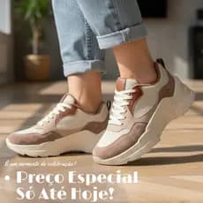 Sneaker Feminino Tratorado Plataforma Alta Qualidade Conforto Máximo Durável Casual