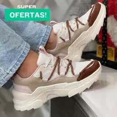 Sneaker Feminino Tratorado Plataforma Casual Moda Atual Confortável Resistente Leve