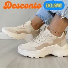 Tênis Feminino Sneaker Plataforma Confortável Tratorado Estiloso Alta Durabilidade