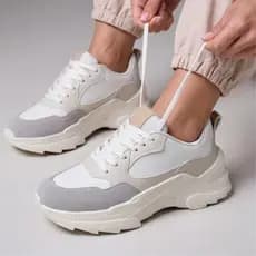 Tênis Feminino Plataforma Casual Tratorado Leve Resistente Para Dia a Dia