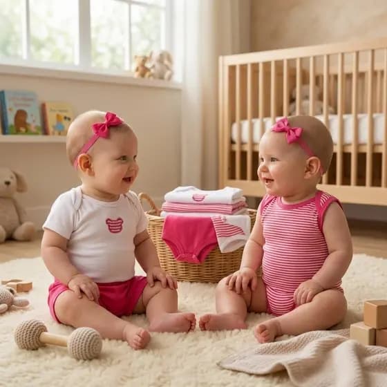 Kit Infantil body bebê 3 peças Conjunto bebê Roupa de bebê menina manga curta 2 bodys 1 shorts verão