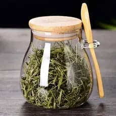 Pote de Vidro Hermético 800ml com Tampa e Colher de Bambu Domni