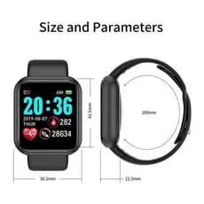 Relógio Inteligente D20 Y68 | Monitor de Saúde e Notificações