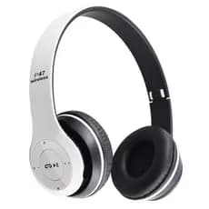Fone P47 Bluetooth 5.0 Sem Fio | Estéreo Premium com Microfone para Celular, Escola e Gamer