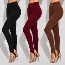 Calça Legging Pezinho em Cotelê Estiloso Tendência 2026 Inverno Preto, Marorm, Roxo