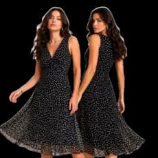 Vestido Feminino Midi Tule Torsão Moda Evangélica Elegante Moderno Decote V Com Forro Casual Chic