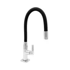 Torneira De Balcão Flexível Preto Black Gourmet 1/4 De Volta