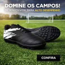 Chuteira Society Masculino 38 ao 43 Inspirada em Jogadores Profissionais Lançamento 2025