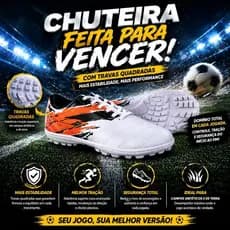 Chuteira Society Profissional Masculina  com Solado Costurado e Alto Conforto 38 a 43 Premium Qualidade