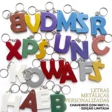 Kit Chaveiro Grande Personalizado Alfabeto / Variedade de Cores / Presente ou Lembrancinha / Letras De Nome a Escolha