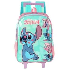 Mochila De Rodinhas Escolar Infantil Fãs Disney Stitch