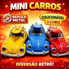 Miniatura Fusca Surf Metal Carrinho Colecionável Com Prancha 3 Cores Brinquedo
