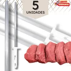 Chairas em Aço Inox 38cm com Cabo Branco Chaira Açougue