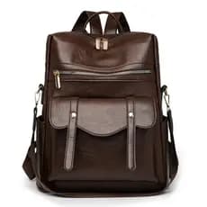 nova mochila feminina em PU, estilo retrô europeu e americano, versátil