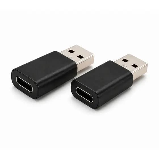 Kit 2 Adaptadores USB-C para USB 2.0 Macho | Use Cabo Tipo C em Carregador USB OTG