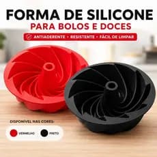Forma de Silicone para Air Fryer 16cm Antiaderente Reutilizável Assadeira para Bolo, Pudim e Forno -  Fácil de Limpar