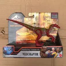 Mattel Jurassic Dinosaur World Velociraptor Toy GCR54 Articulação Móvel