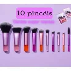Kit 10 Pincéis para Maquiagem/Pincéis Premium  Base, Blush, Sombra e Sobrancelhas Design Sofisticado Qualidade premium