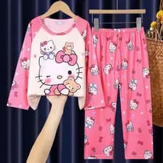 Conjunto de pijama de manga comprida para meninos e meninas, pijama para casa, presentes de aniversário infantis