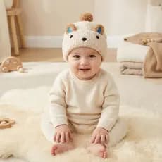 Gorro Touca Infantil Menino Menina Tricotado Quente Inverno Fashion Para 0 a 3 anos FMZ0817CH