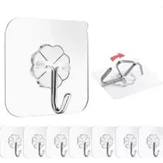 Conjunto de ganchos adesivos universais de 12/24 peças: traz praticidade e durabilidade para sua casa.