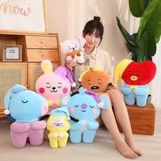 30/40/50cm Brinquedo de Pelúcia Fofo Dormindo BTS TATA COOKY RJ Boneca de Pelúcia Boneca Coreana Presente de Aniversário
