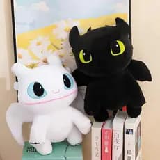 Pelúcia de 30cm do Bangueera Night Fury e Light Fury – Brinquedo decorativo macio e presente para crianças