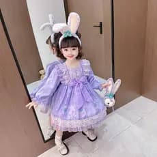 Bebê Lolita vestido de princesa vestido de primavera meninas vestido Lingna Belle gaze vestido crianças vestido elegante