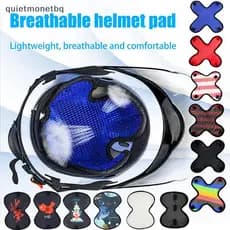 QUE 1PC Motos Malha Respirável Suor Wiing Forro Capacete Almofada De Isolamento Macio Antiderrapante Da Motocicleta Inse