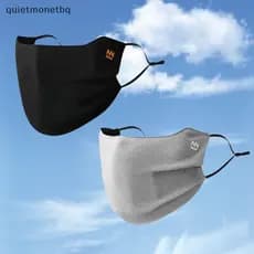 QUE Máscara Facial De Proteção Solar Para Homens , Reutilizável , Respirável , UV , Protetor , Cor Sólida , Lavável , Ve