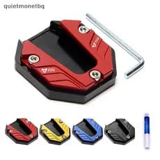 QUE Scooter Motocicleta Bicicleta Kistand Extensor Pé Suporte Lateral Extensão Almofada Placa De Anti-skid Base Ampliada