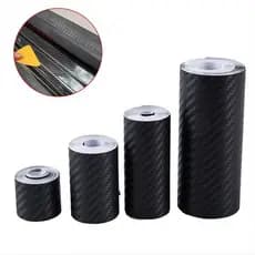 QUE 3D Fibra De Carbono Carro Stier Pasta Protetor Lateral Da Porta Anti Risco Fita Filme BR