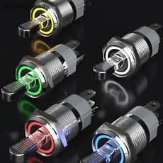 QUE 16MM Interruptor De Alternância De Metal À Prova D'água Luz LED Auto-Perda 2 Posições Liga/Desliga Micro Botão BR