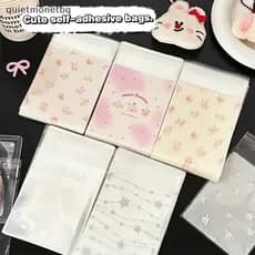 QUE 50 Pcs Bonito Dos Desenhos Animados Sacos Reseláveis Autoadesivos Criativos De Biscoitos Pequenos Doces Sna Moda Pre