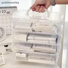 QUE 4 Camadas Organizador De Armazenamento De Mesa Staable Caixa Organizadora De Maquiagem De Plástico Transparente Durá