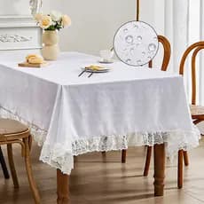 Toalha de mesa moderna simples renda Jacquard à prova d'água Oilproof jantar artesanato toalha de mesa doméstica mesa de