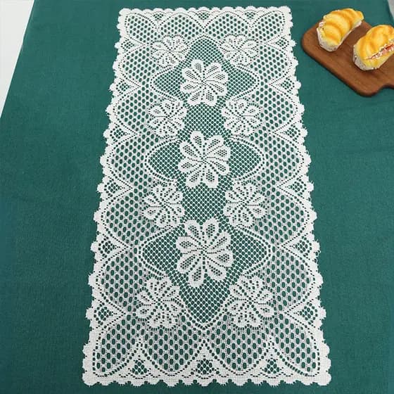 Tapete de mesa simples renda Placemat redondo isolado café Coaster decoração doméstica guardanapo