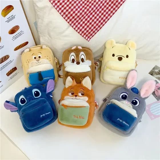 Animal City Crazy Cute Judy Nick Bolsa Crossbody Mini Bolsa Pequena Bolsa de Pelúcia de Desenho Animado Boneca Fofa Bols