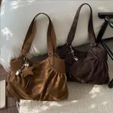 Bolsa de ombro de grande capacidade Bolsa feminina Cross-Body estilo coreano sacola fosca estilo preguiçoso bolsa de omb