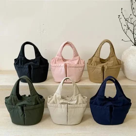 Bolsa tote bolsa de compras bolsa de trabalho de escritório alça Casual pano de náilon estilo japonês bolsa de mão bolsa