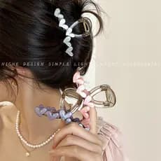 T elegante amor grab clip feminino High-End tubarão clipe simples All-Match clipe de cabelo volta cabeça garra de cabelo