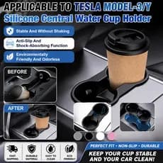 Interior Central Tesla Suporte De Copo Do Carro Aplicável Silicone Armazenamento Limitador Centro