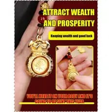 Decorações Zodíaco Fortune Bag Turn Money Chaveiro Chaves Decorativas Girando Corda Vermelha