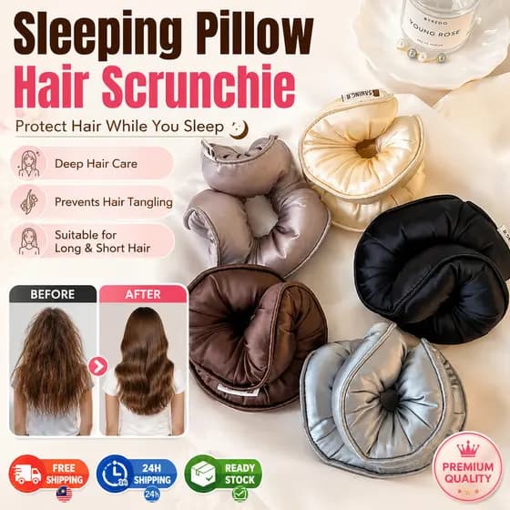 Laço de cabelo de rosquinha de seda delicado, cuidados com os cabelos noturnos, itens essenciais para dormir